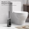 HAMITOR Toilet Bowl Brush Holder Set: Bathroom Deep Cleaning Toilet