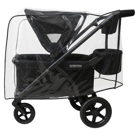 SASHA'S Rain and Wind Cover for Baby Trend Expedition Stroller Wagon/Wagon Plus, Clear Design, Maximum Coverage (Stroller not Included) Made in USA