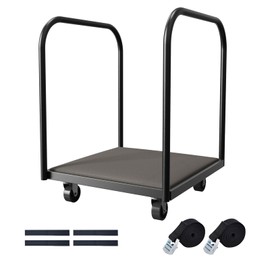Soft Platform Cart, 2 Pole Soft Flatbed Folding Table Cart with 4Inch Swivel Caster 8PCS Folding Table Storage Capacity Soft Platform Truck with 2PCS Straps and 4PCS EVA Mat to Move Plywood,Box...