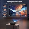 [Auto Focus/4K Support] Projector with WiFi 6 and Native 1080P,