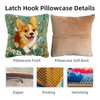 DIY Latch Hook Pillow Kits for Adults Welsh Corgi Dog