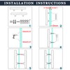Alise Shower Door Handle,Sliding Glass Door Pull 16 Inch Round