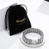 Klapgo Men's Stainless Steel Gear Link Chain Bracelet Industrial Motorcycle