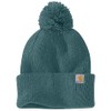 Carhartt Women's Knit Pom-Pom Cuffed Beanie, Sea Pine, One Size