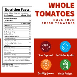 Dei Fratelli - Whole Tomatoes No Salt Added - 14.5oz - 12 pack