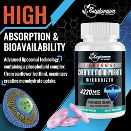 Zeylamum- Creatina Masticable Tabletas para Hombres y Mujeres, 4220 Mg de Creatina Masticable Monohidrato para Energía, Rec Más Rápido                