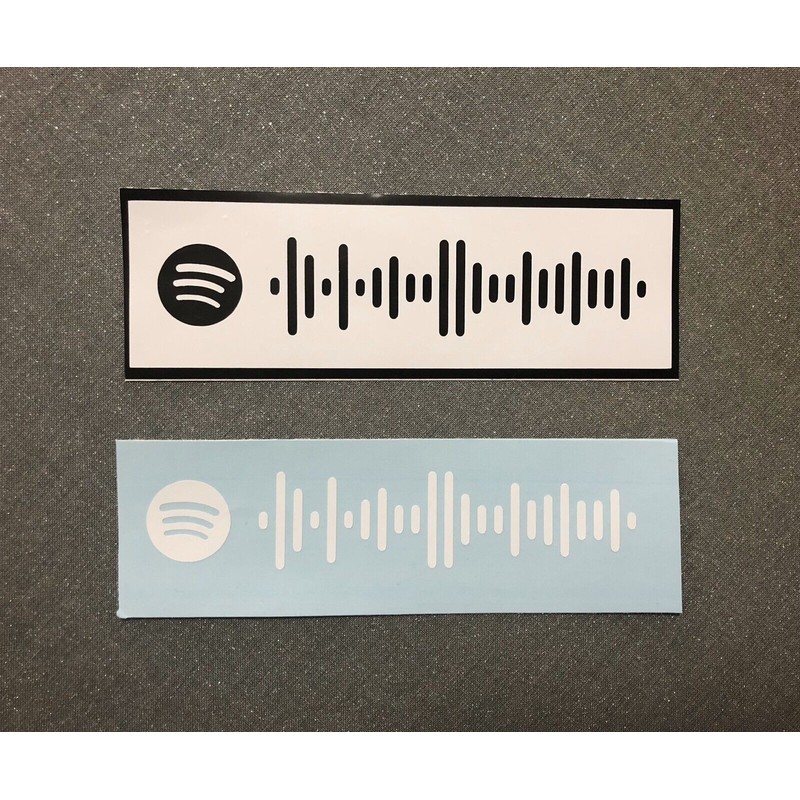 Custom 4.5x1.5 Spotify QR Code Song Decal/Sticker