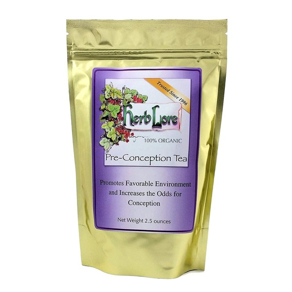 Herb Lore Pre Conception Tea (60 Cups - Loose Leaf) - Herbal Prenatal Fertility Tea for Women w/Red Raspberry Leaf & Red Clover