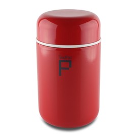 Pioneer Stainless Steel Vacuum Insulated Leak-Proof Food Pod Capsule Flask 6 Hours Hot 24 Hours Cold, Red, 400 ml
