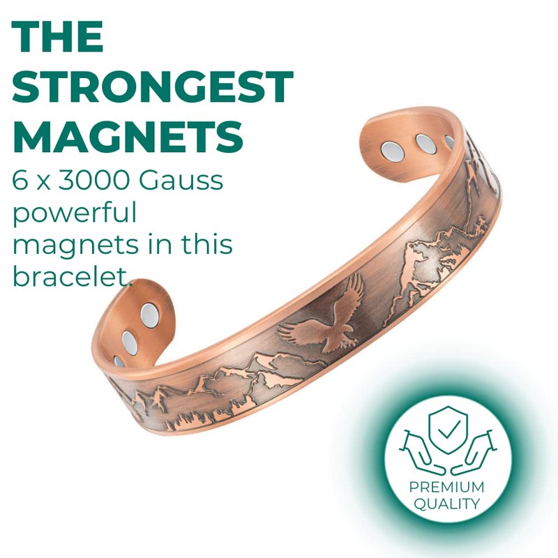 Willis Judd Eagle Mountain Wildlife Men's Pure Copper Magnetic Bracelet