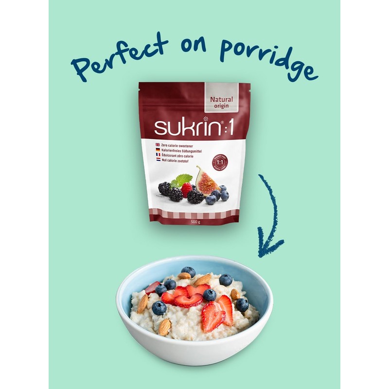 Sukrin:1 - All Natural Sugar Substitute with Erythritol & Stevia,