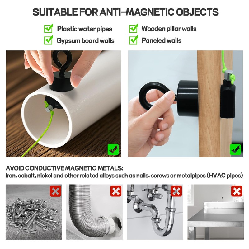 DTLHCNCT Magnetic Wire Puller Kit - Wiremag Fish Tape with