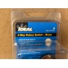 Ideal 774062 3-Way Brass Rotary Switch, 2 Circuit, 5/8" Shank,