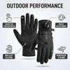 KEYSDEX Winter Motorcycle Gloves for Adult, Black, L