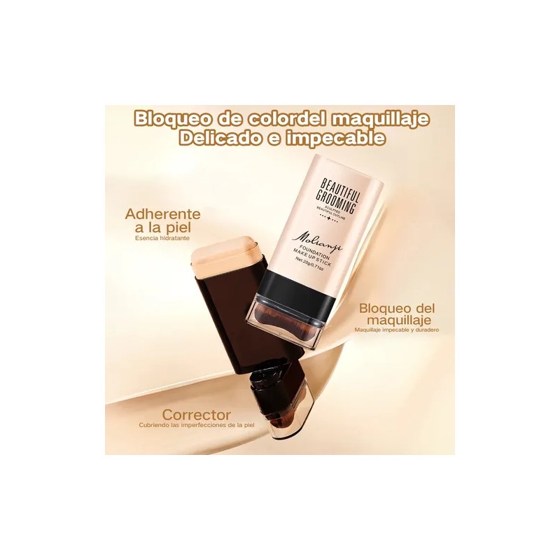Base En Barra Corrector Facial Doble Punta Con Brocha 20g