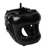 Boxing Headgear Black Head Guard Large Full Coverage PU Shock