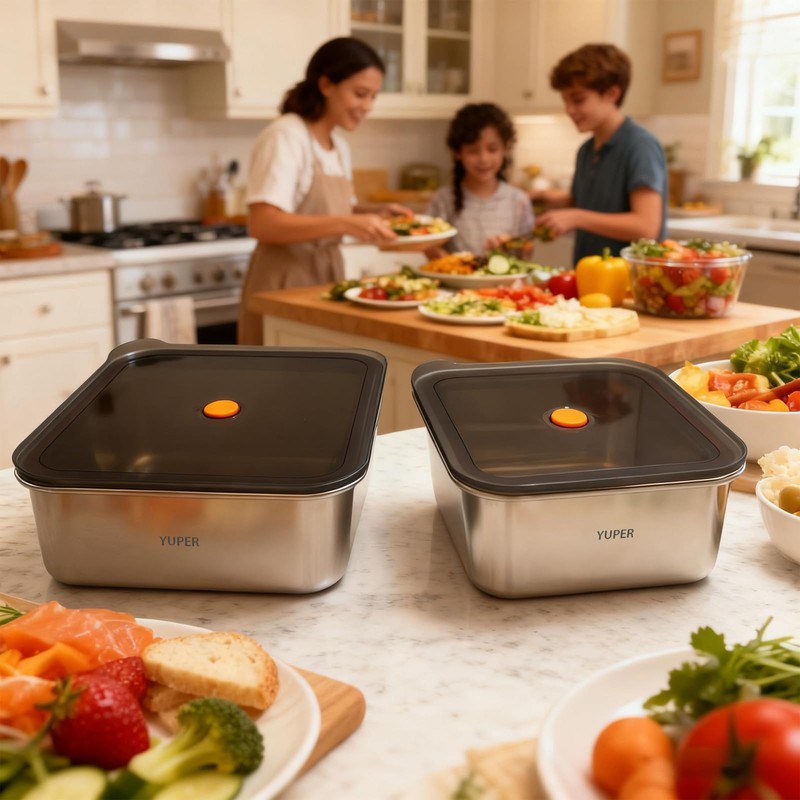 YUPER Stainless Steel Food Containers, Meal Prep Containers, Bacon Cheese
