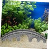 Sosoport Stone Bridge Ornament for Fish Tanks Aquarium Decor Landscape