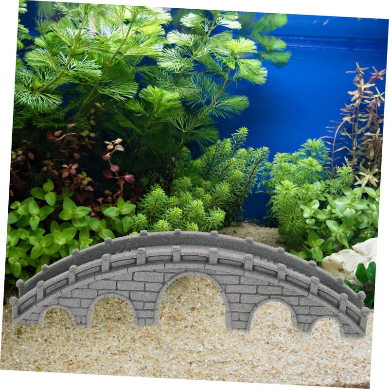 Sosoport Stone Bridge Ornament for Fish Tanks Aquarium Decor Landscape