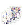 Coaster Elephant adult wild Animals Coasters Watercolour Art Gift Work