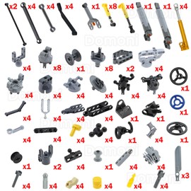 169PCS Pro Suspension & Steering MOC Kit - Adjustable Shock Absortbers, CV Joints & 4WD Axles for Technical Crawlers | Full Steering Gearbox System | STEM Engineering Parts for RC Car Builders
