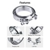 EVIL ENERGY 3.5 Inch V Band Clamp with Flange Male