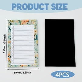 CEJAS Pack of 4 Shopping List Magnetic Fridge Magnetic Notepads, To Do Lists Pad, Tear Off, Shopping List Pad, 30 Sheets/Pad, 9 cm x 15 cm