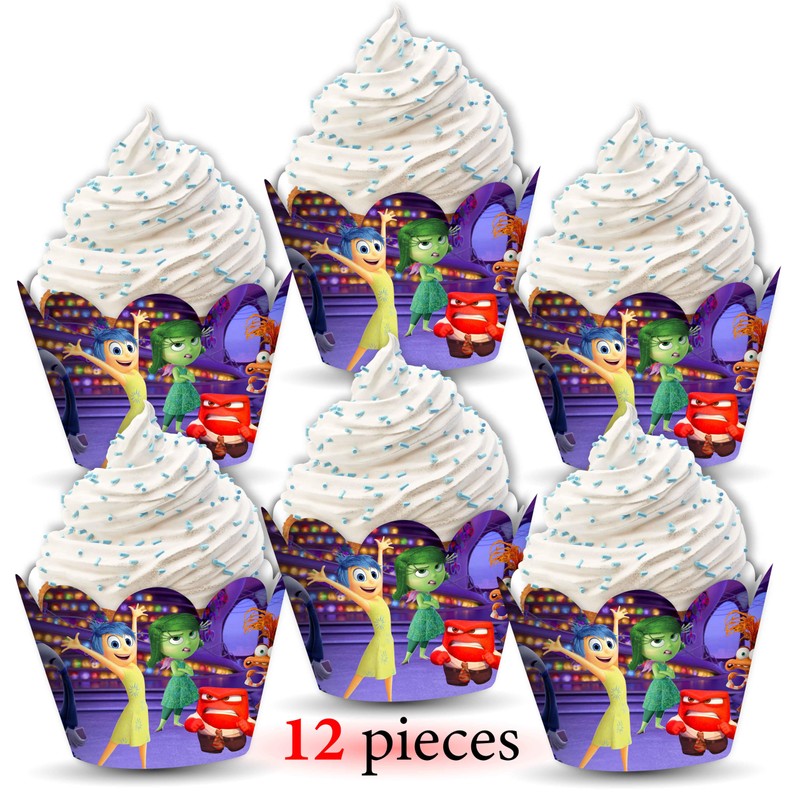 Insde Outt 2 Cupcake wrapper - Birthday Decorations.