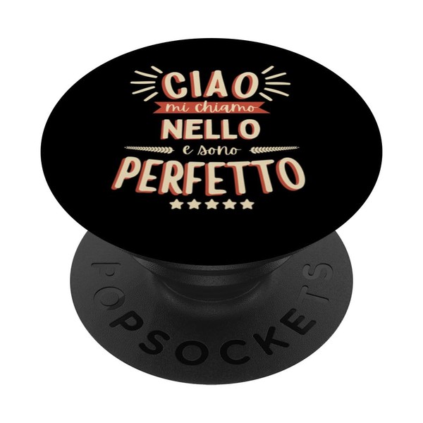 Nello Idea Regalo Personalizzata Nome Divertente PopSockets Standard PopGrip