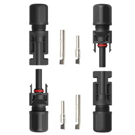 UC-Express PV plug/socket - photovoltaic plug - suitable for solar panel - cable 2.5 mm² / 4 mm² / 6 mm² - DC 1000 V TÜV certificate - IP67 - waterproof solar plugs, quantity: 2 pairs