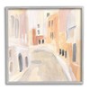 Stupell Industries Soft City Pathway Delicate Coastal European Buildings Wall