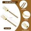 Premium Gold Mini Dessert Forks - 120-Piece with Beaded Handle,