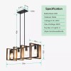 EDISHINE Farmhouse Kitchen Island Lighting Adjustable Rustic Wood Chandeliers