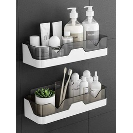 2-Pack Shower Caddy, Separable Shower Organizer, No Drilling Double Layer Shower Shelf, Used for Bathroom and Kitchen (Grey)