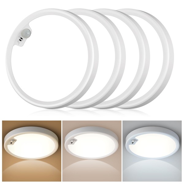 4PACK Flush Mount Ceiling Light Fixture Wired, Motion Sensor Ceiling