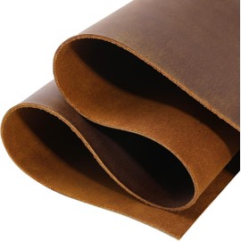 TUZECH Full Grain Genuine Leather Sheets for Crafts – 2mm Thick Tooling Leather, Cowhide Leather Squares (8 x 12 Inches, Dark Brown)