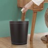 KINGFOM™ Classic Leather Waste Bin, Creative Waste Paper Basket, Storage