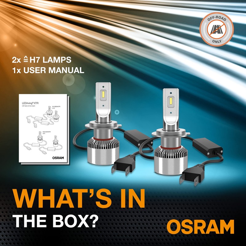 OSRAM LEDriving XTR, ≜H7 LED headlight lamps, cool white LED