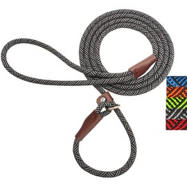 Mycicy Durable Rope Slip Lead Dog Leash, 1/2" and 1/4" 5ft No Pull Slip-on Training Leash for Large and Medium Small Dogs, No Collar Needed Comfortable Padded Handle Leash