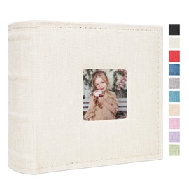 Cherrich Small Photo Album 4x6 100 Pockets with Writing Space Linen Cover Picture Book Holds 4x6 Photos for Wedding, Baby, Family, Graduation