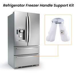 Yogayet DA61-07540A Freezer Door Handle Support Kit - Compatible with Refrigerator Freezer Door Fridge Handle for AP5578979 3160453 PS4145181 DA67-02787A 6009-001526 2029618 PS4133423 3298044