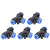50Pcs 3‑Way Pneumatic Connector Quick PU Tube Hose Push in