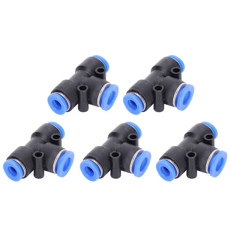 50Pcs 3‑Way Pneumatic Connector Quick PU Tube Hose Push in