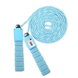 Konvinit Children's Skipping Rope with Counter Skipping Rope Adjustable with Comfortable and Non-Slip Handles for Girls Boys Sky Blue