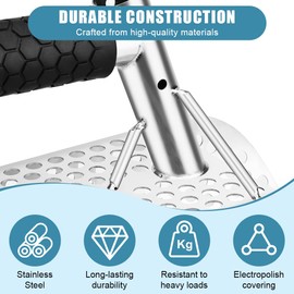 Beach Sand Scoop with Non-Slip Handle,Metal Detecting Tool,Beach Underwater Treasure Hunting, Stainless Steel Water Metal Detecting Tool Digging Shovel Fast Sifting Metal Detector. (style6)
