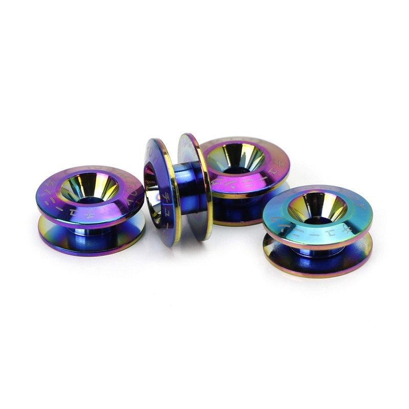 iJDMTOY Universal Fit Neo Chrome Finish JDM Quick Release Fastener