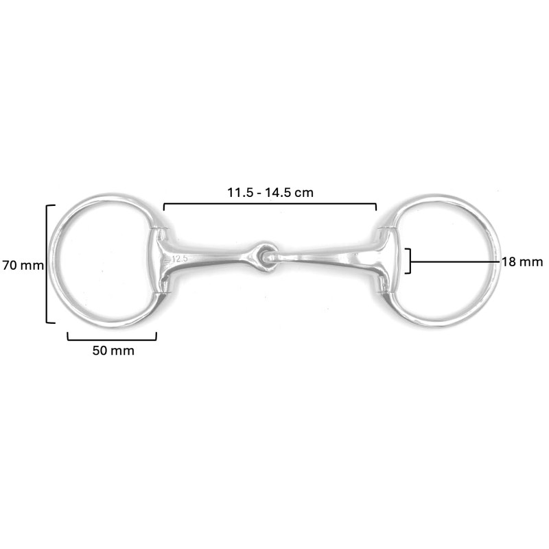Equine Smile ES0116 Olive Head Bit Simple Broken Stainless Steel