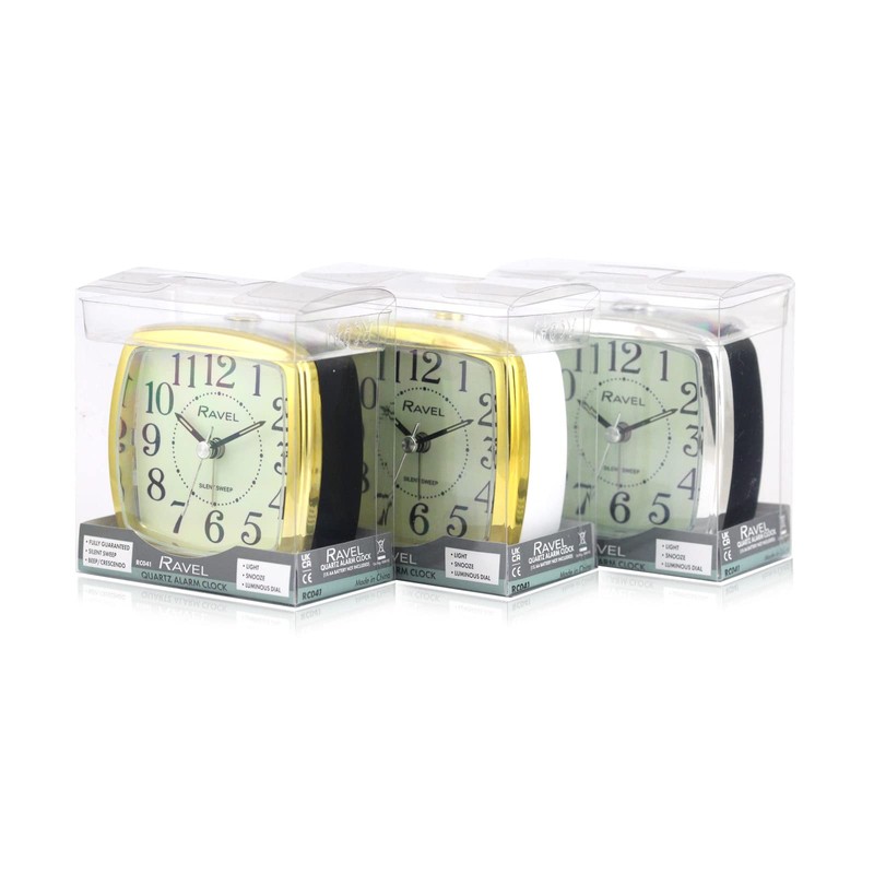 Ravel - Retro Styled Small Size Bedside Quartz Alarm Clock