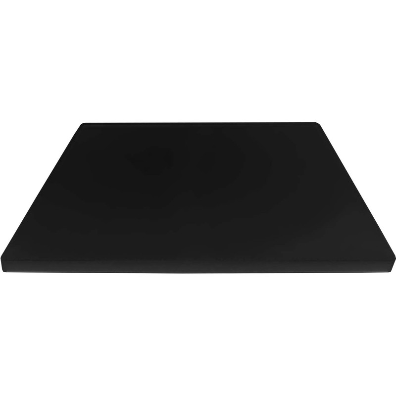 Large Poly Cutting Board, 18x12 Inch Black, 3/4" Thick, BPA
