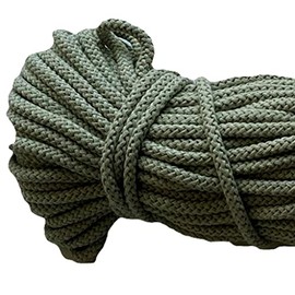 Mississhop Cord 8 mm I 50 m 100% Cotton Cord Ropes Olive Green Diameter 8 mm